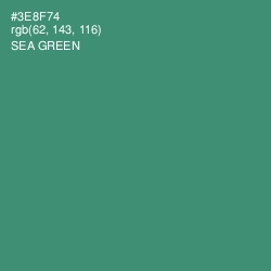 #3E8F74 - Sea Green Color Image